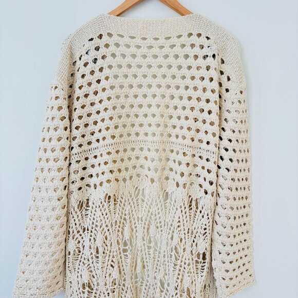 Natural Life Abigail Duster Crochet Hippie Size L XL Boho Festival - Picture 7 of 11
